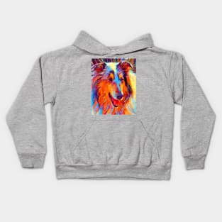 Collie Watercolor Kids Hoodie